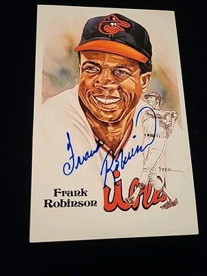 Frank Robinson Baltimore Orioles Signed Perez Steele 1983 Postcard /10000 JSA - Image 1 of 3