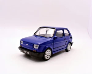 Modellino Auto fiat 126 blu diecast modellismo statico da collezione welly - Foto 1 di 3