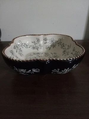 Tazón(s) de sopa cuadrado de encaje floral negro Temptations By Tara 7 1/2" Foto 1 de 2