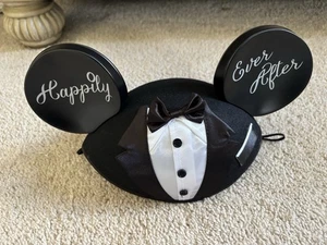 Disney Parks Mickey Mouse Happily Ever After Wedding Groom Ears Hat Fairy Tale - Picture 1 of 6