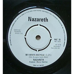 NAZARETH MY WHITE BICYCLE 7" BLACK + WHITE LABEL UK - Picture 1 of 1
