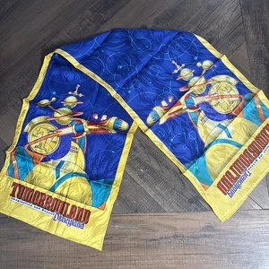 Vintage 90er Disneyland exklusiver Tomorrowland Walt Disney Prod 100 % Seide Schal - Bild 1 von 5