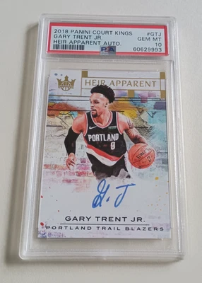 Приложение 2018 Court Kings Gary Trent Auto RC /199 PSA 10 Rookie Heir. Автограф герцога - Изображение 1 из 4