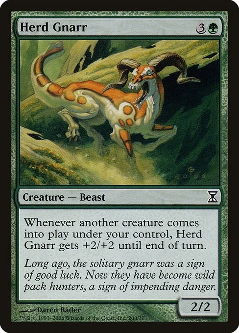Herd Gnarr 3x FOIL TSP MTG Time Spiral Common MINT green - Image 1 of 1