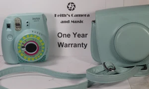 1 Jahr Garantie Fujifilm Instax Mini 9 Mini9 Sofortbildkamera Aqua Blau + Ledertasche - Bild 1 von 21