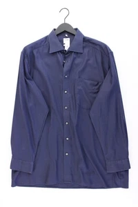 ✨ Olymp camicetta per uomo taglia Hemdgröße 44, XL, 54 blu di cotone ✨ - Foto 1 di 8