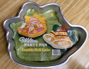1979 NOS WILTON PARTY PAN VINTAGE DOUBLE BELL CAKE PAN NR - Bild 1 von 5