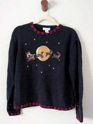 Vintage Christopher And Banks Santa Sweater Large - Image 1 of 4