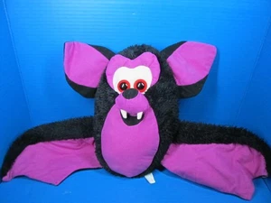 Classic Toy Co Plush Purple Black Bat 12" Wingspan 23"Long Stuffed Animal - Picture 1 of 6
