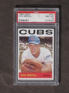 1964 Topps Dick Bertell # 424 Cubs PSA 8 NM-MT - Picture 1 of 2
