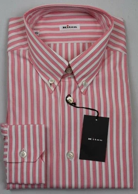 KITON Mens Handmade Button Collar Dress Shirt Size 16 NEW $750 SKU9-14 - Image 1 of 4