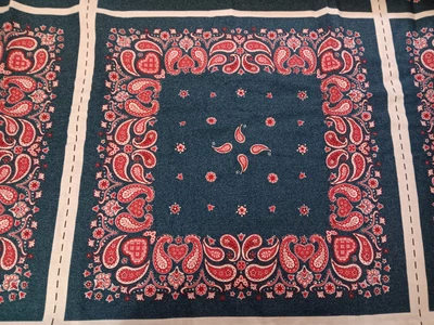 De Colección Springs Daisy Kingdom Tela BANDANA PANEL CUADRADO #4345 AZUL/ROJO NUEVO BTHY Foto 1 de 3