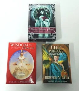 3 Packs of Oracle Cards, Wisdom of the Oracle, Vintage Wisdom, Life Purpose - Picture 1 of 11