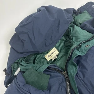 Eddie Bauer Mens SZ M Jacket Goose Down Gore Tex Parka Coat Outdoor Blue/Green - Picture 1 of 10