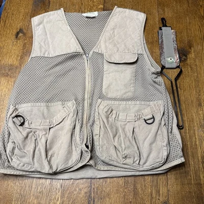 Redhead Canvas Mesh Hunting Vest Large Game Pouch Padded Shoulder Pockets Holder - Image 1 of 4