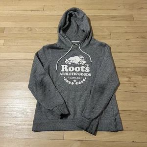 Roots Canada 73 Pullover Damen Large grau Sportartikel Hoodie distressed bequem - Bild 1 von 12