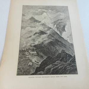 Antica veduta Monte Mansfield / Tacca contrabbandiere Vermont VT incisione 1800 - Foto 1 di 14