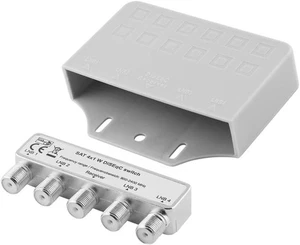 DiSEqC Satelliten-Kombinationsschalter 4-fach wasserdicht, mit kostenlosen Steckern - Bild 1 von 1