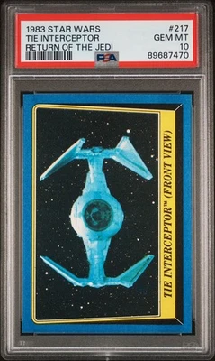 1983 STAR WARS RETURN OF THE JEDI #217 TIE INTERCEPTOR POP 5 PSA 10 POP 6 - Image 1 of 2