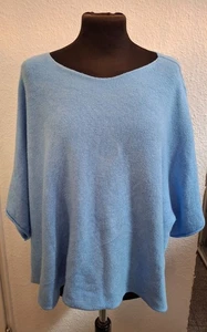 Italy Feinstrick Pullover Pulli kuschelweich 36,38,40,42,44,46,48,50 hellblau P1 - Bild 1 von 4