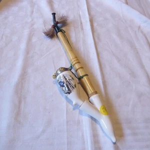 Alte Vintage Pfeife mit Porzellankopf Auerhahn - Bild 1 von 8