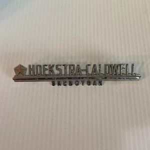 Vintage Car Dealership Metal Nameplate Emblem Badge Chrysler HOEKSTRA-CALLAWAY - Bild 1 von 17