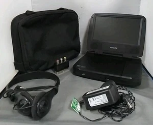 Phillips Portable Black DVD Player & Accessories PET721D Pat Tested - Picture 1 of 12