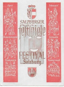 Postkarte Salzburger Festspiele 1947 nach Deutschland mit 2x Zensurstempel - Bild 1 von 2