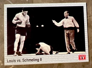 Boxe 1991 JOE LOUIS vs MAX SCHMELING #142 AW Sports Card Vintage NM/M Croccante 😎 - Foto 1 di 2