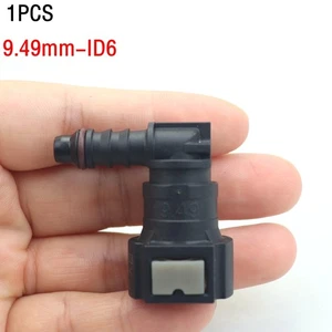 1PCS Elbow 90 Degree Nylon Fuel Line Quick Connect Release Hose 9.49mm ID6 - Picture 1 of 4