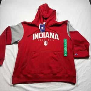 Champion Indiana Hoosiers Hoodie Sweatshirt Red Gray XL NCAA College Apparel - Picture 1 of 8
