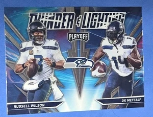 2021 Panini Playoff Thunder & Lightning Russel Wilson DK Metcalf #TL-10 Seattle - Picture 1 of 2