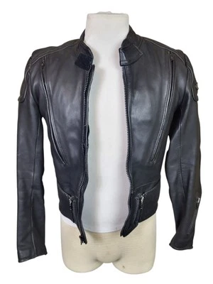 Jaqueta de couro preta para motocicleta Hein Gericke tamanho - 38 - Imagem 1 de 4