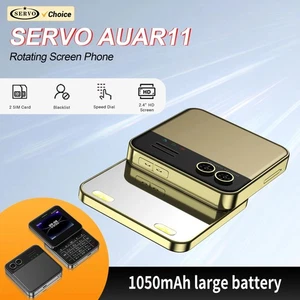 Unlocked SERVO Rotating Sliding Mini Mobile Cell Phones GSM Speed Dail Dual SIM - Picture 1 of 26