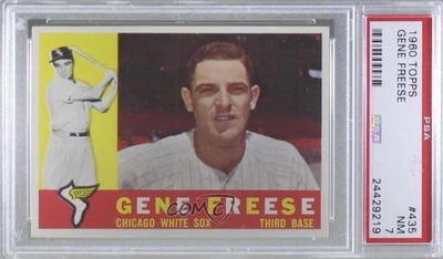 1960 Topps Gene Freese (White Back) #435 PSA 7 - Image 1 of 2