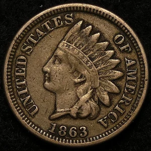 ¡Centavo cabeza india 1863 con total libertad! - Imagen 1 de 6