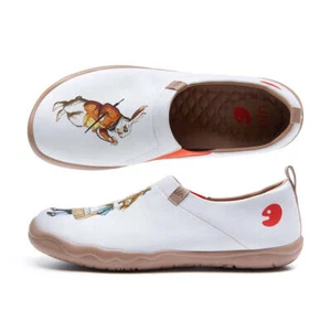 Men Size 6.5-12 UIN Slip On Shoes Canvas "John TennielAlice's Adventures" - Picture 1 of 10