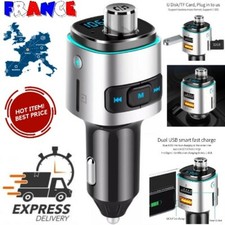 Transmetteur FM sans fil Bluetooth 5.0 Adaptateur MP3 Kit voiture Chargeur USB .