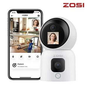 ZOSI 6MP 360° WLAN IP Überwachungskamera mit Monitor Innen 2,4/5Ghz Dual Linse - Bild 1 von 10
