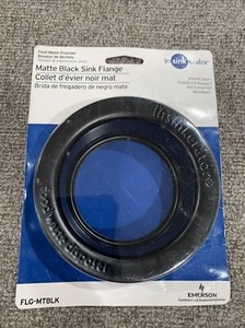 IN SINK ERATOR FLG-MTBLK Sink Flange Food Waste Disposer Matte Black EMERSON NEW - Foto 1 di 4