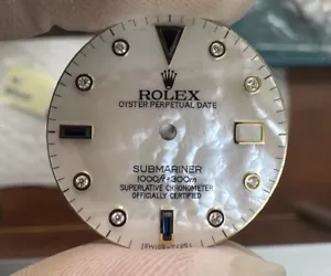 Rolex Submariner 40mm Custom White Mop Diamond Dial For Model 16803 16613 16618 - Bild 1 von 2