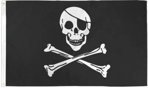 Pirate Flag 4x6ft Jolly Roger Pirate Flag Skull and Crossbones 100D - Picture 1 of 3