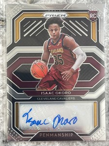 2020-21 Panini Prizm Penmanship Silver Isaac Okoro #RP-IOK Rookie Auto RC