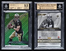 2015 Panini Spectra Neon Green Prizm /25 Drew Brees (Saints) BGS 9.5 GEM MINT