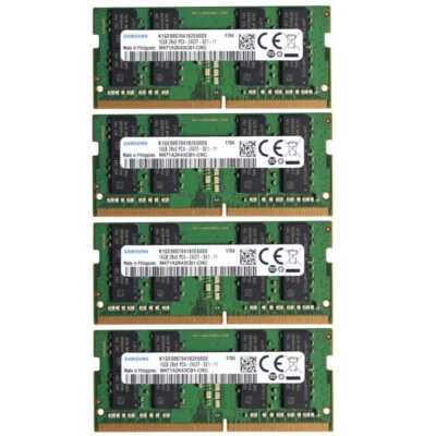 Samsung 64GB (4X16GB) DDR4 2400MHz PC4-19200 SODIMM Memory Ram M471A2K43CB1-CRC - Image 1 of 3