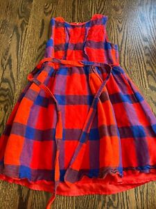 Girl's CREWCUTS Size 5-6 Red/Purple Plaid Dress