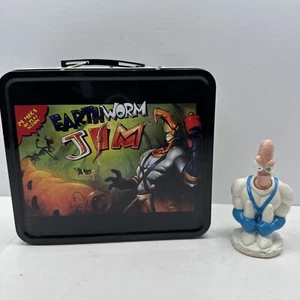 Earthworm Jim Bundle Metal Lunch Box 2017 Loot Crate Pop My Top Meal Toy 1995 - Picture 1 of 11