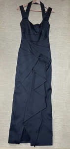 Karen Millen Dress Size 10 Black Fully Length Sleeveless Gown Cruise. - Picture 1 of 15