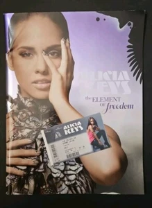 ALICIA KEYS 2010 the Element of Freedom TOUR CONCERT Programme PLUS TICKET - Imagen 1 de 3