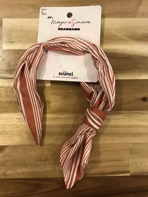 Faixa de cabeça Scunci, 1 contagem, listrada marrom/branco, FRETE GRÁTIS - Imagem 1 de 4